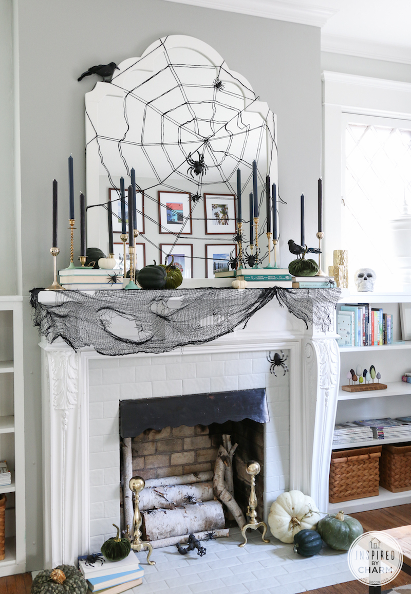 DIY Stylish Halloween Mantel