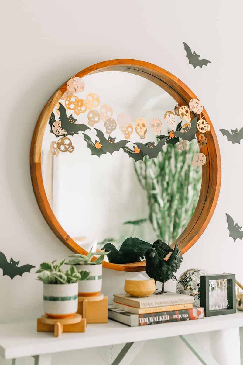 Halloween Decor Ideas Console Table Via A Beautiful Mess2