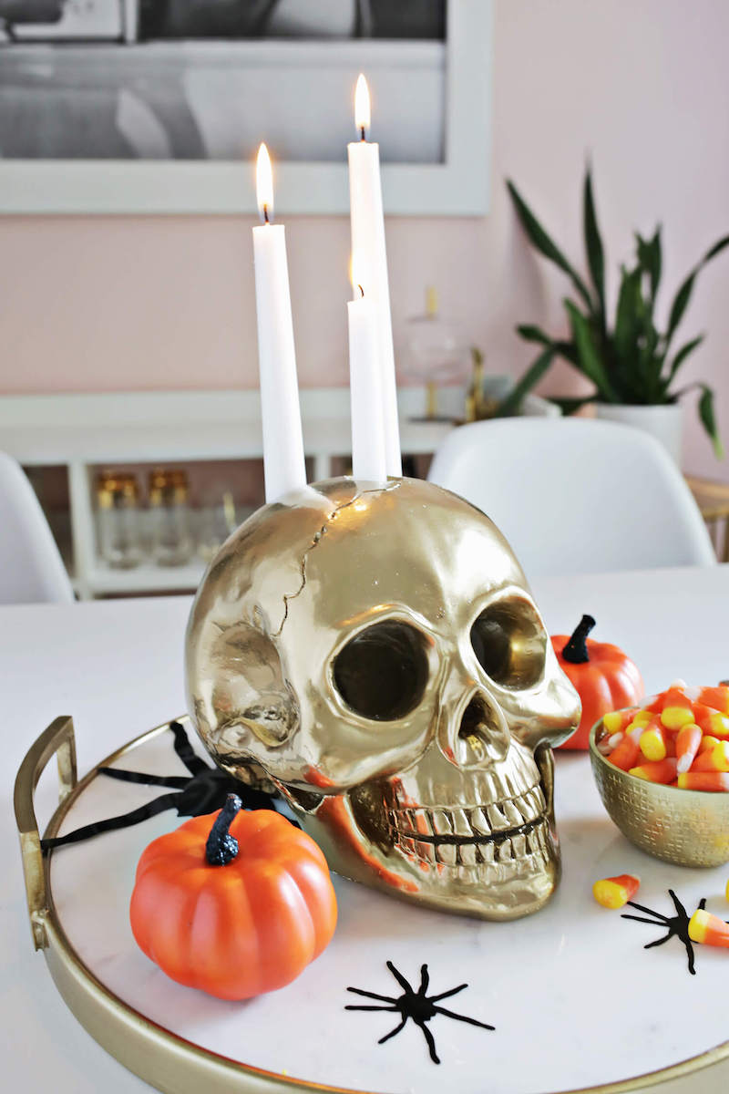 Skull Candle Holder DIY Halloween Decor