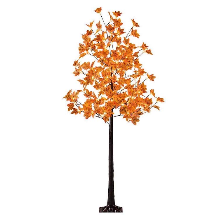 Affordable Fall Decorations Light Up Maple Tree