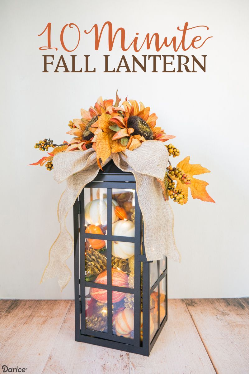 Fall Lantern DIY Decor via Darice