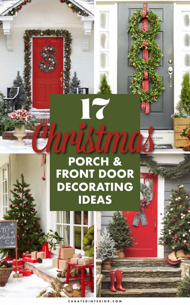 17 Christmas Porch & Front Door Decorating Ideas
