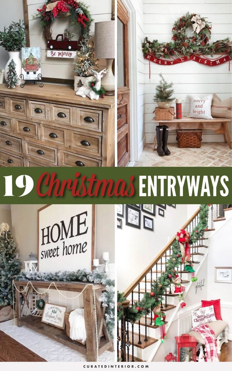 19 Amazing Christmas Entryway Ideas (Farmhouse Style & More!)