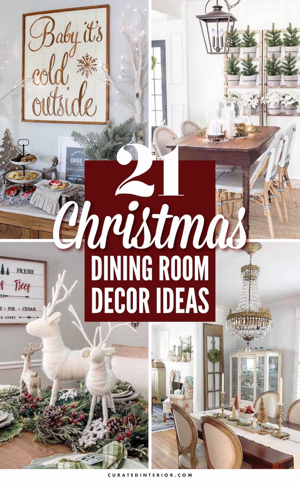 21 BEST Christmas Dining Room Decor Ideas #ChristmasDecor #ChristmasDiningRoom