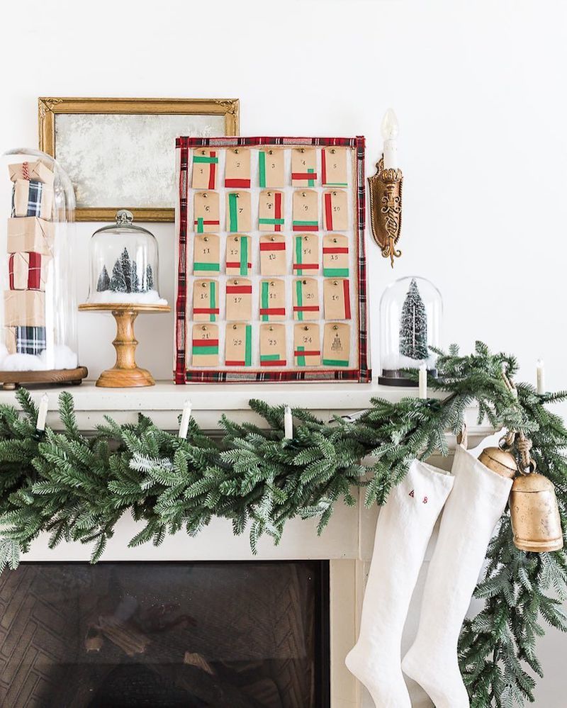 Advent Calendar Mantel via @somuchbetterwithage