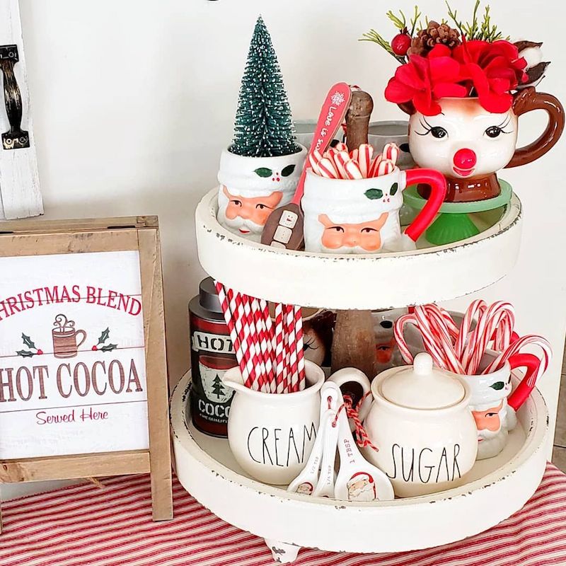 Hot Chocolate Station With Tiered Tray 