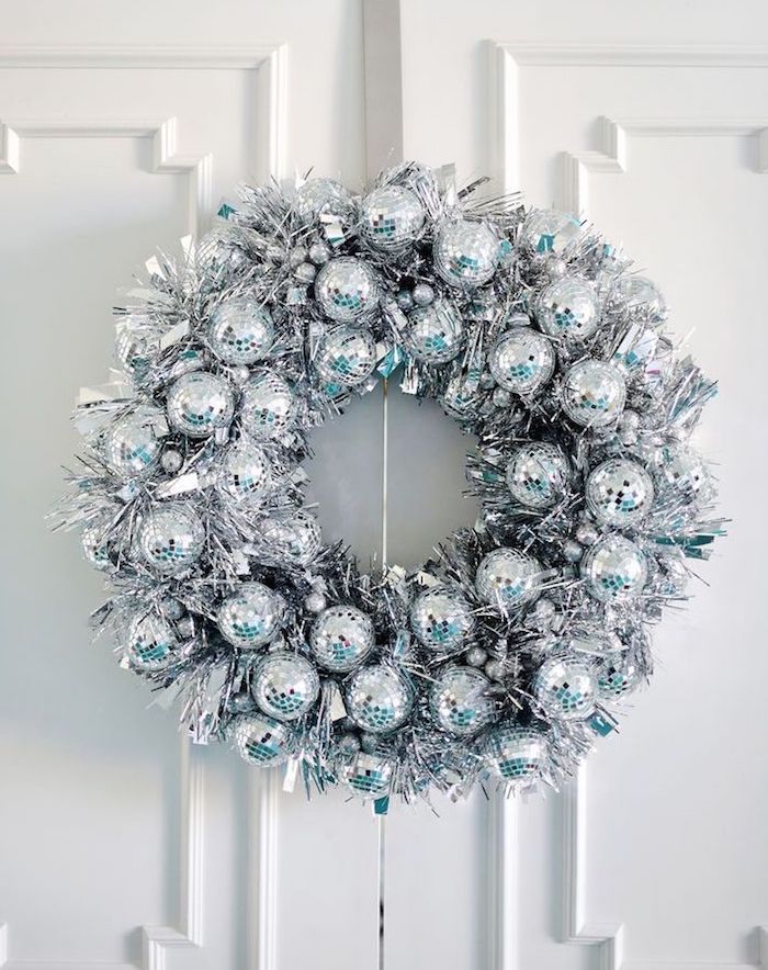 Disco Ball Wreath via abeautifulmess