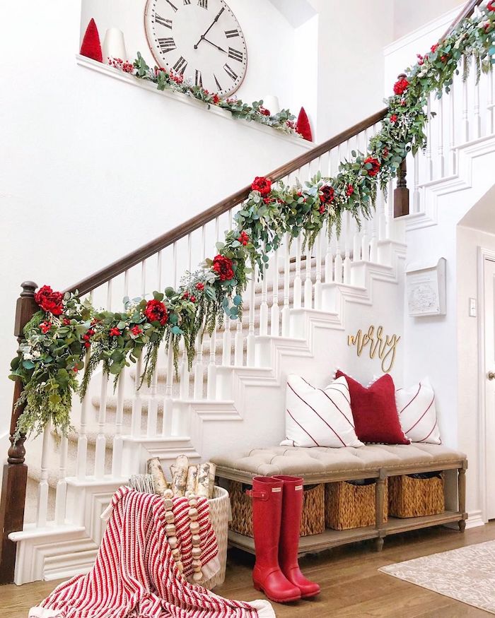 christmas decorations banister