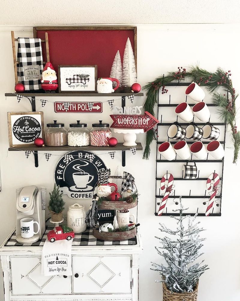 Farmhouse Hot Cocoa Tiered Stand @twistedcottonfarmhouse