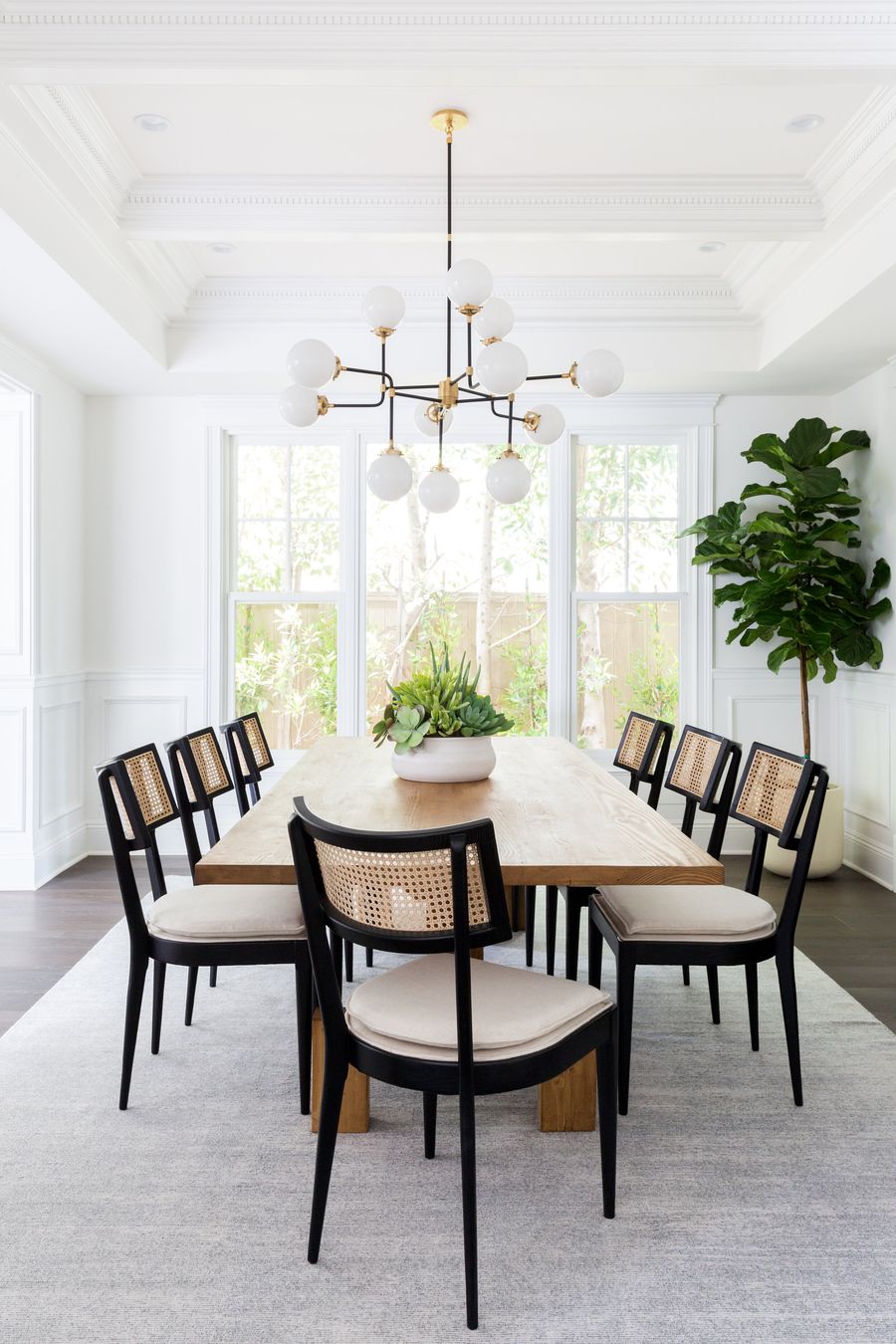 dining room chairs with wicker backs