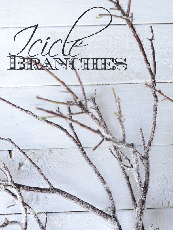 DIY Icicle Branch Decor via countrydesignstyle