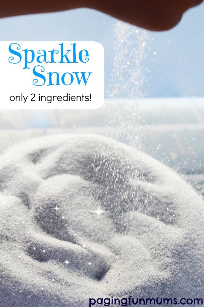 DIY Sparkle Snow for Winter Decor via pagingfunmums