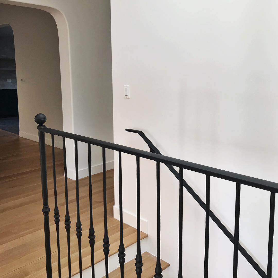 Farmhouse style Wrought iron staircase via @taylorandtaylor__