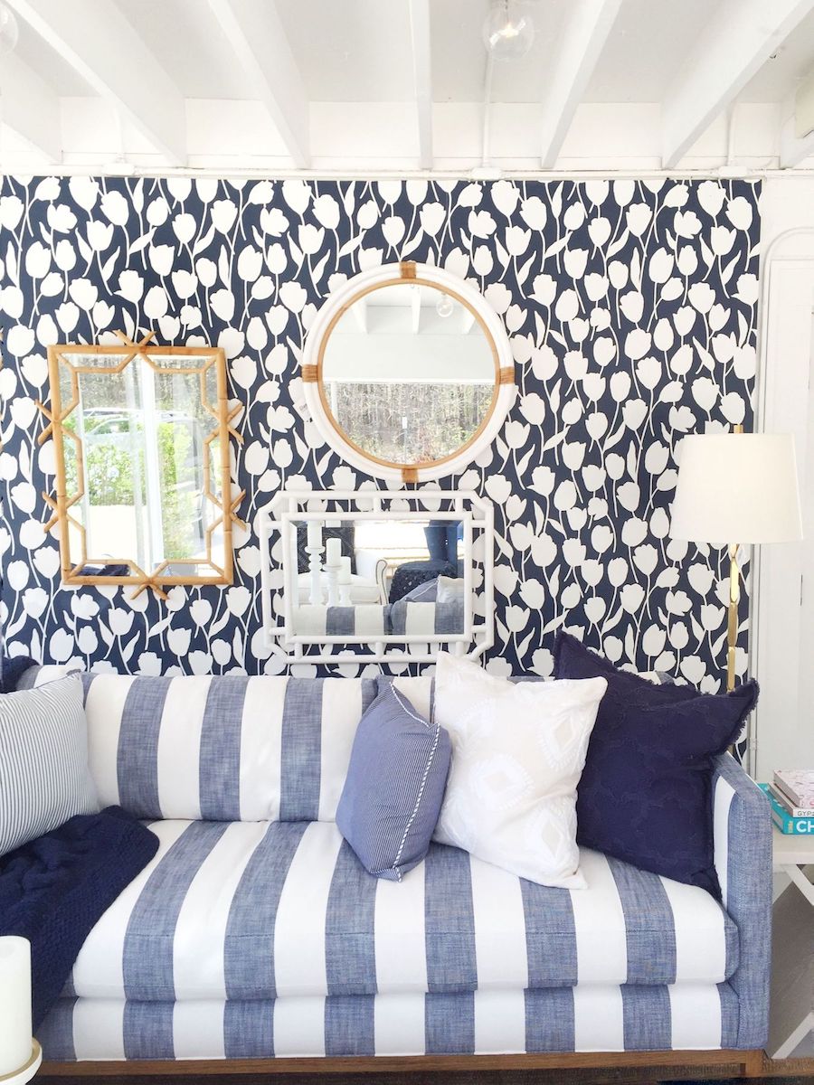 Nautical Striped Sofa via Serena and Lily