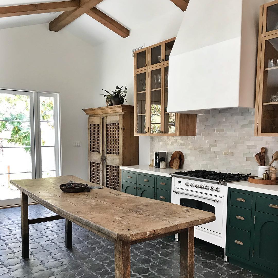 Reclaimed wood kitchen island Farmhouse Decor