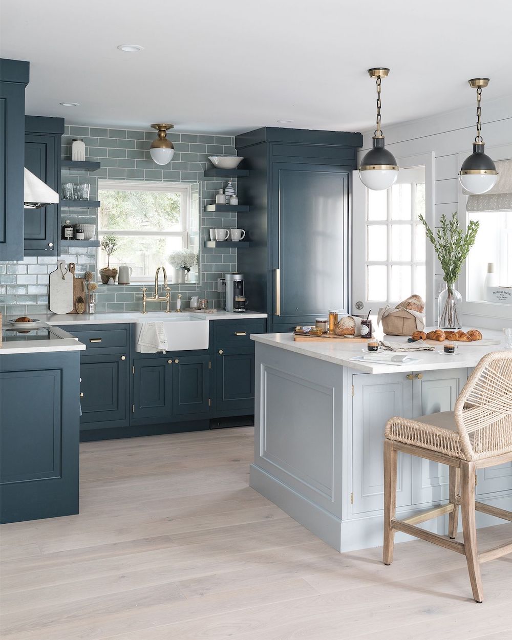 Shades of Blue coastal kitchen decor