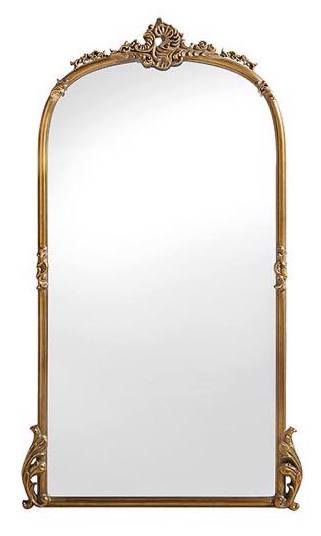 10 Parisian Style Gold Mirrors To Say, Gold Arched Ornate Full Length Mirror