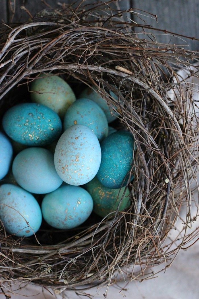 DIY Turquoise Robin Eggs via Honestly Yum – 21 DIY Easter Decor Ideas