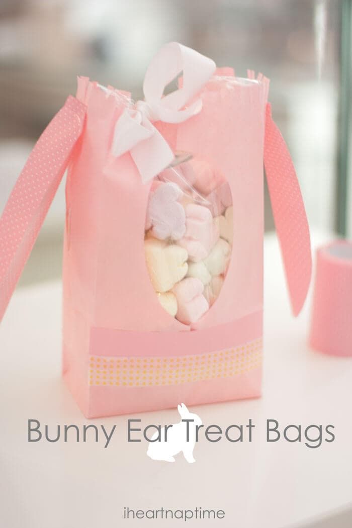 Easter Bunny Ear Craft Bags via iheartnaptime