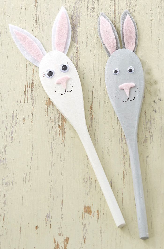 Easter bunny Spoon Craft DIY via hobbycraft