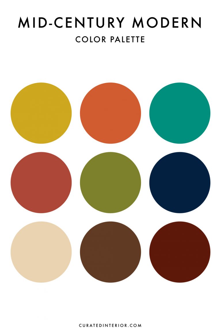 Mid Century Modern Exterior Color Palette 