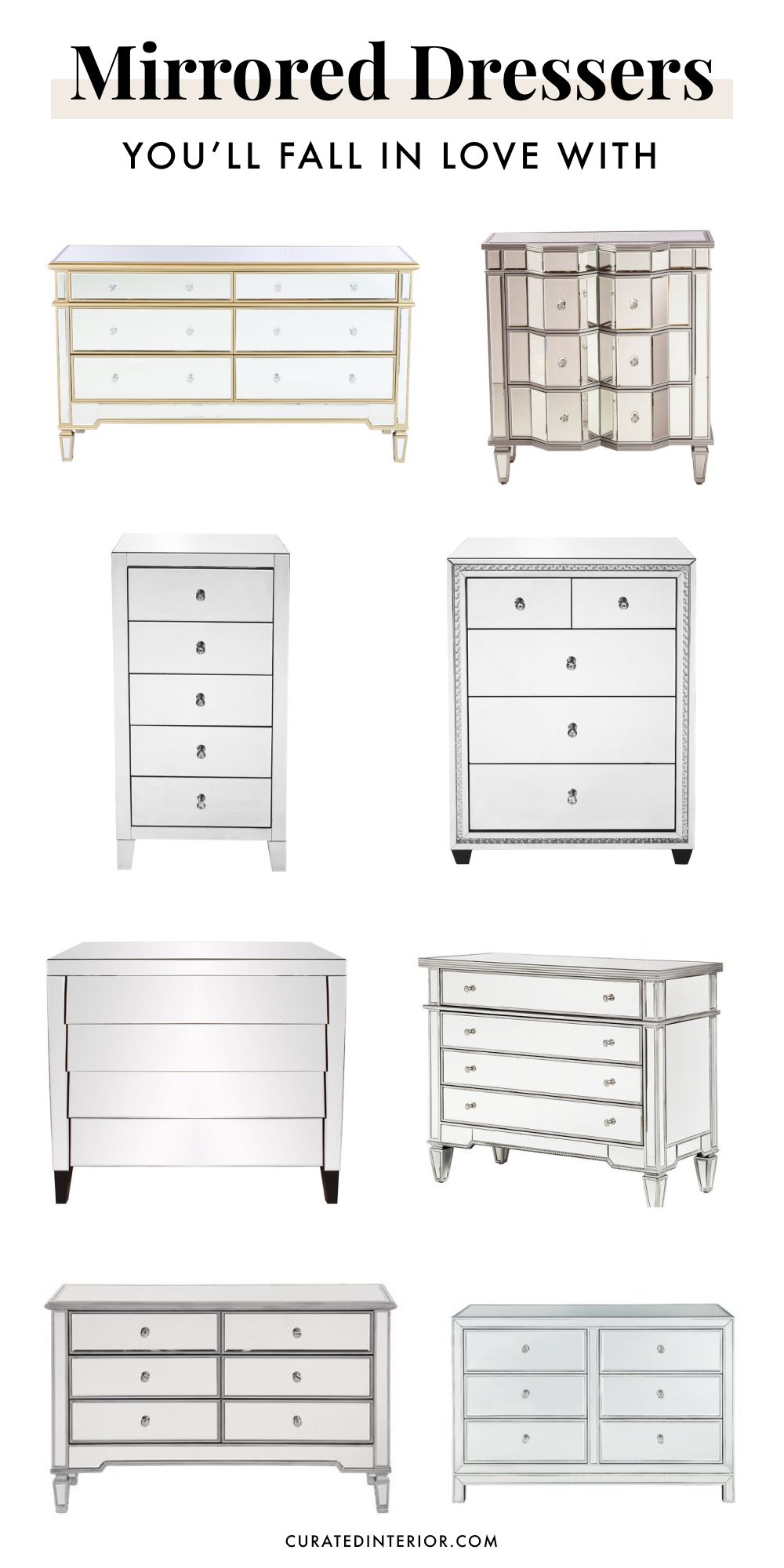 Mirrored Dressers You'll Love