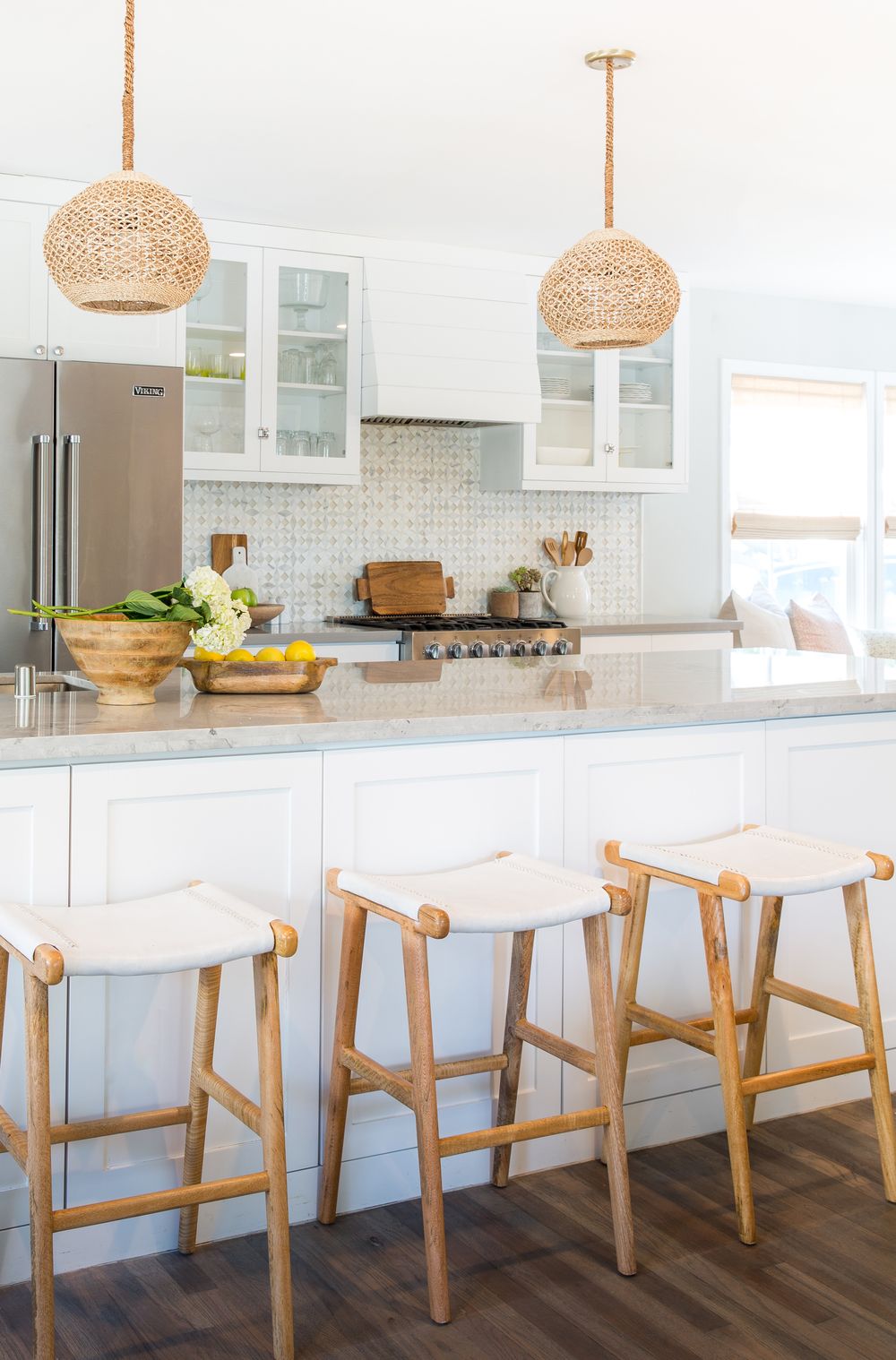 Rattan Pendant Lights via Rita Chan Interiors