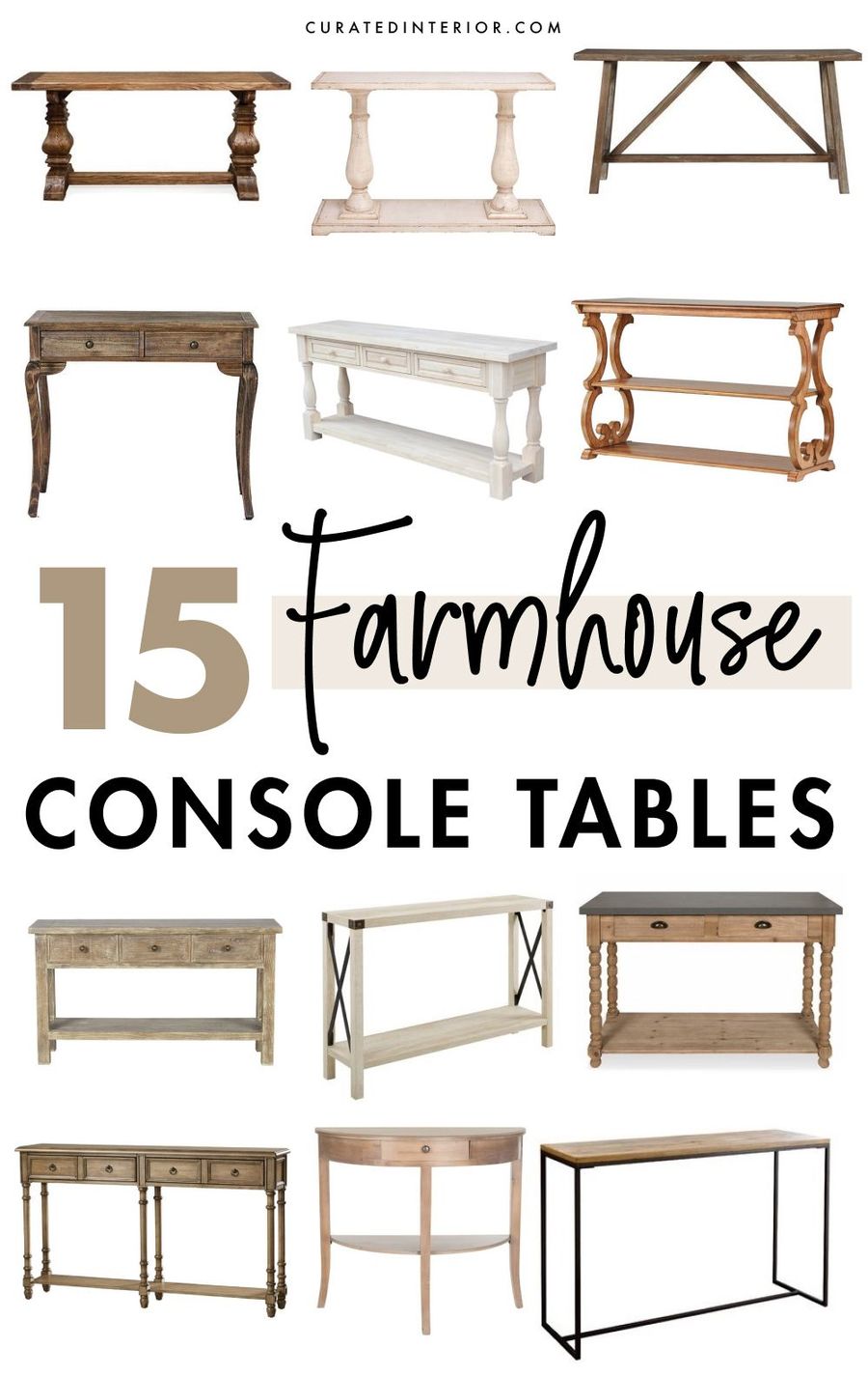 best farmhouse console tables rustic design