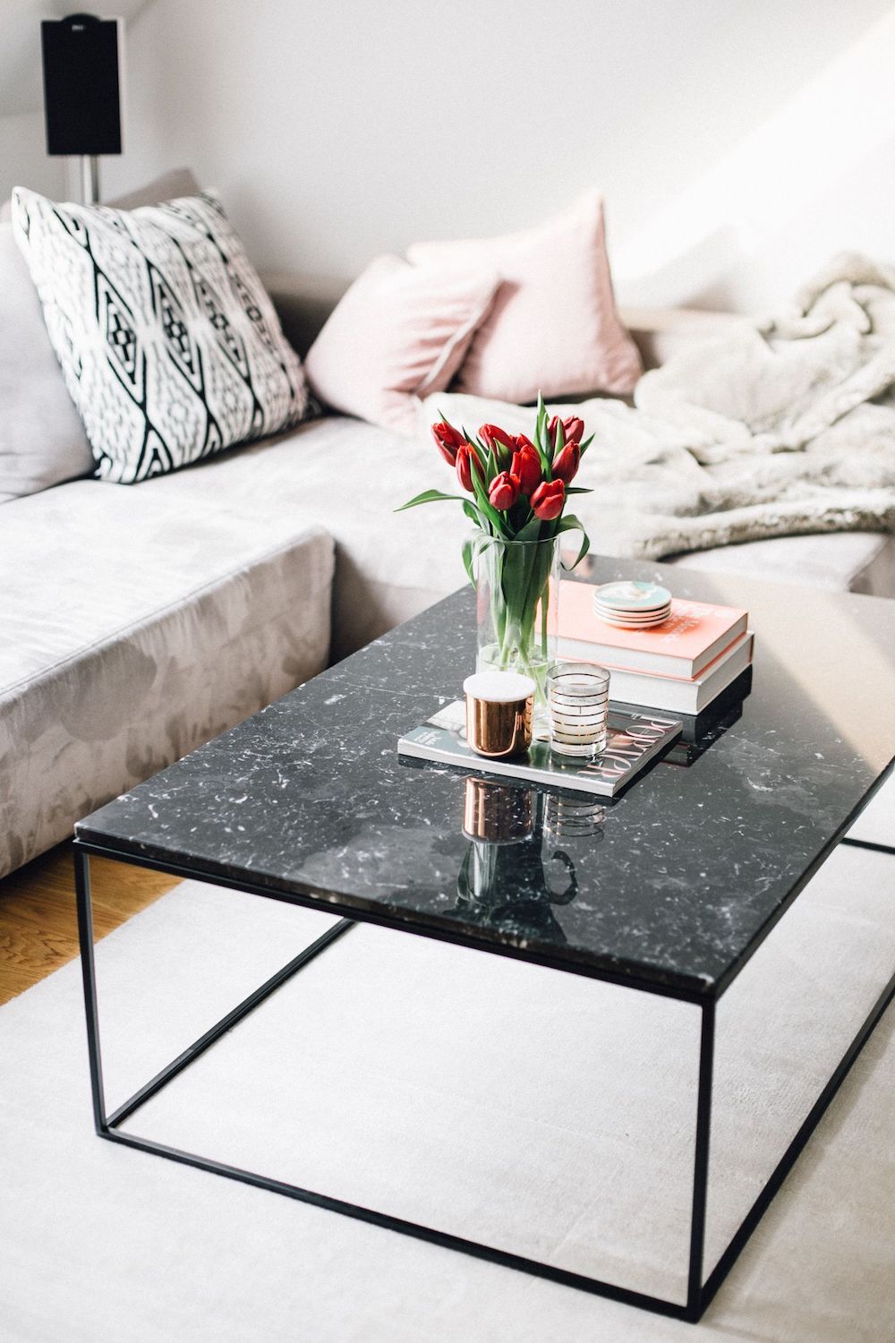 black marble coffee table rectangle