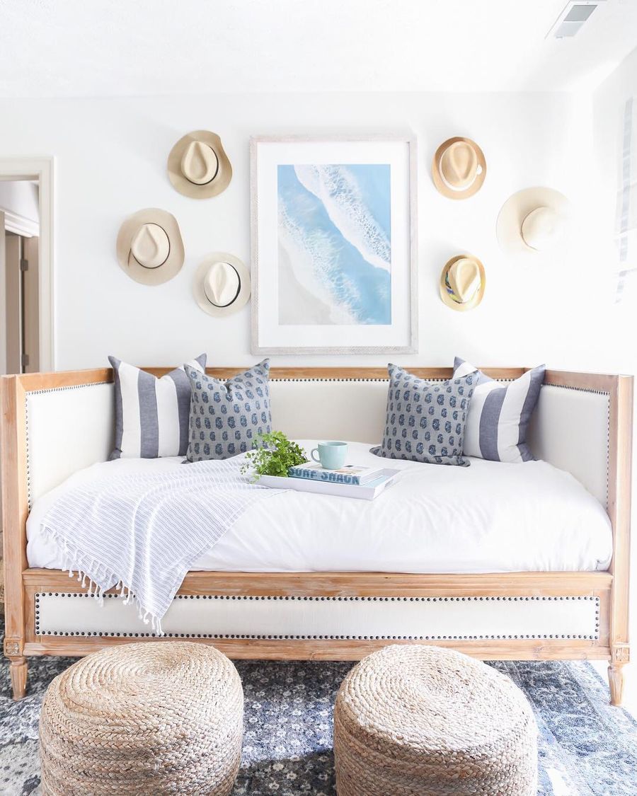 Daybed in Coastal Bedroom Design Ideas via @lifeonvirginiastreet