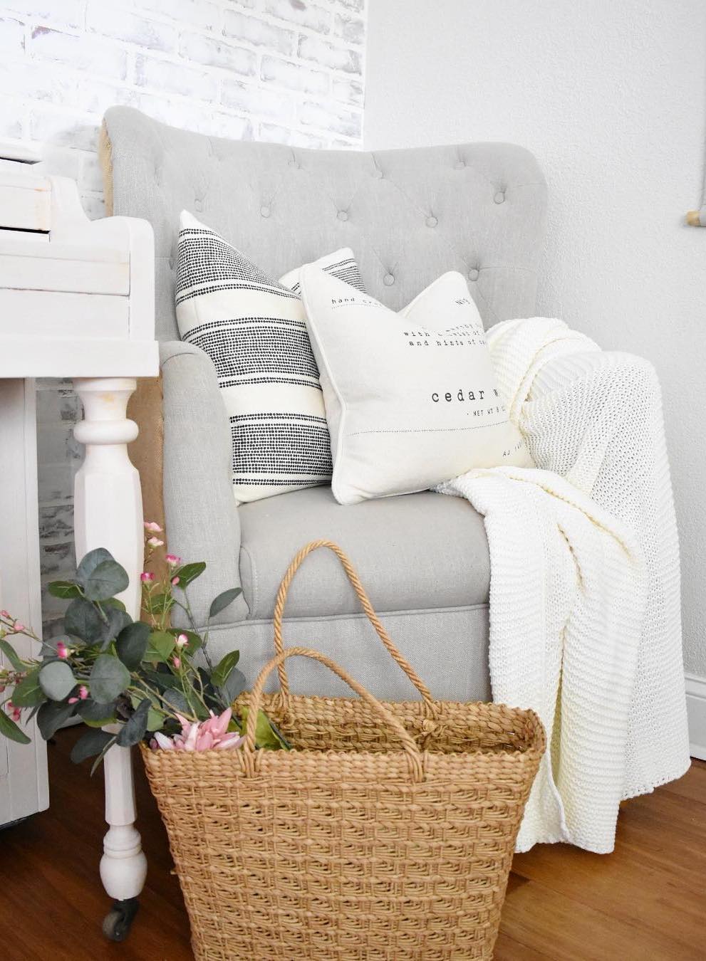 Farmhouse shop floor pillow