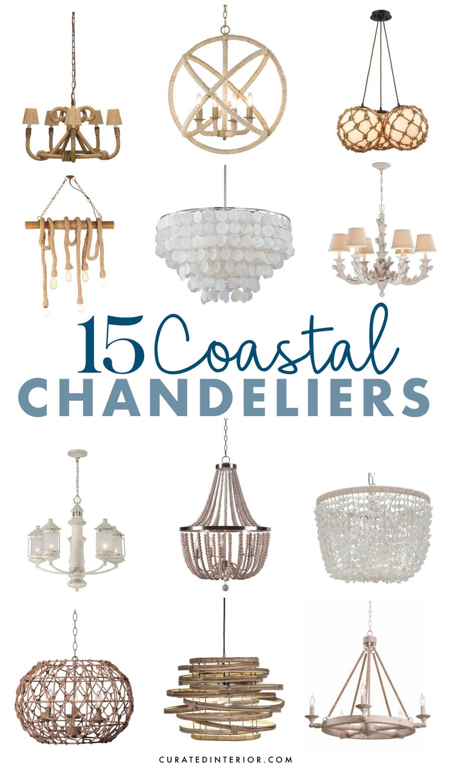 15 Coastal Chandeliers for Beach Homes