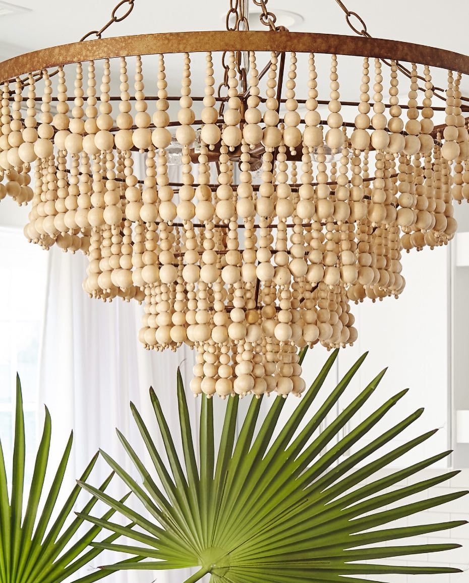 Coastal Chandelier Beaded Neutral @stephaniekrausdesigns