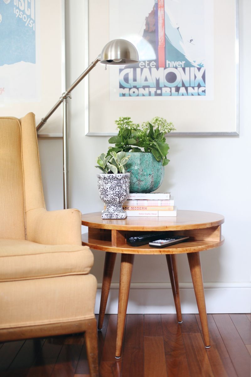 DIY mid-century modern side table by ABM