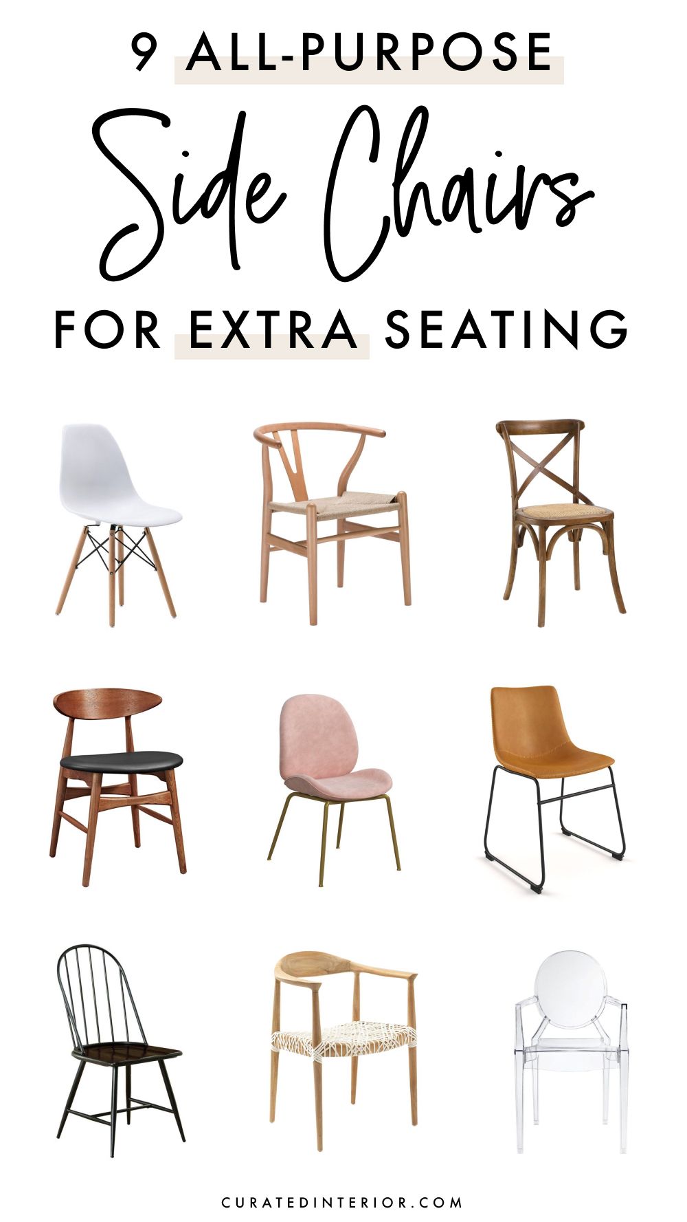 9 All-purpose Side Chairs for Extra Seating!
