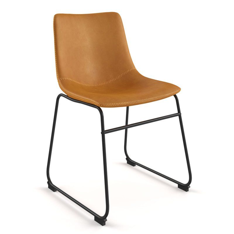 Classic Side Chairs - Brown Leather Side Chair