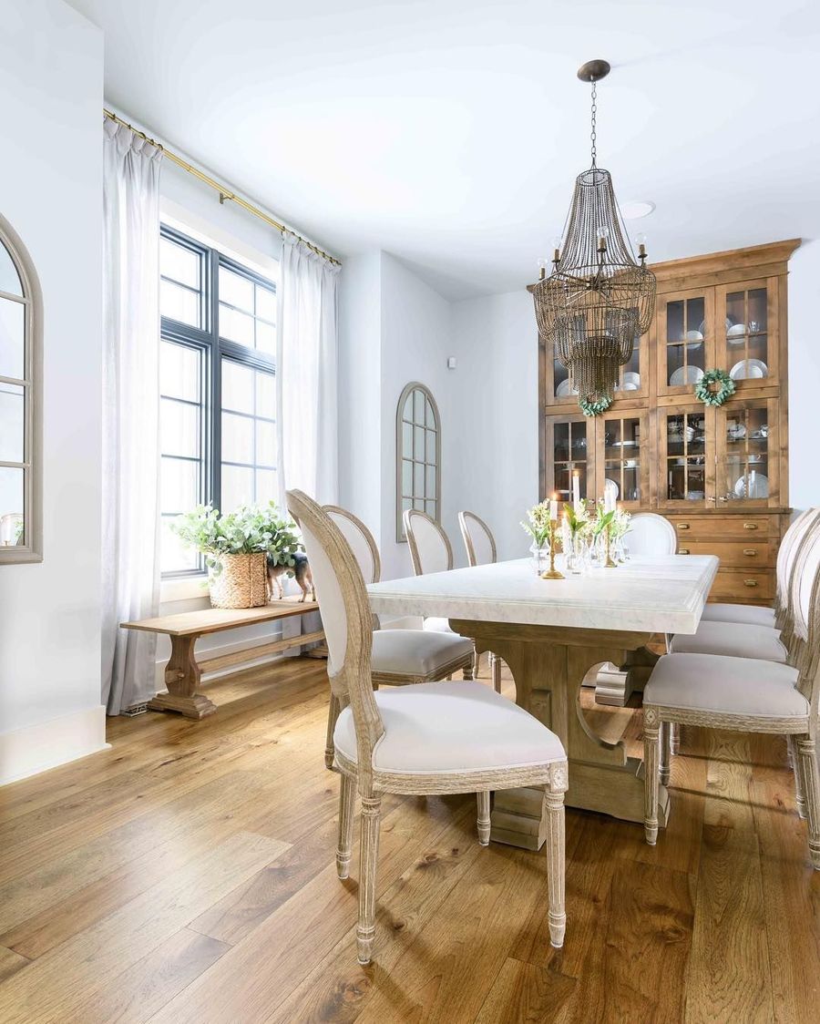 Louis Chairs in French Country Dining Room via @decoratinglife.ca