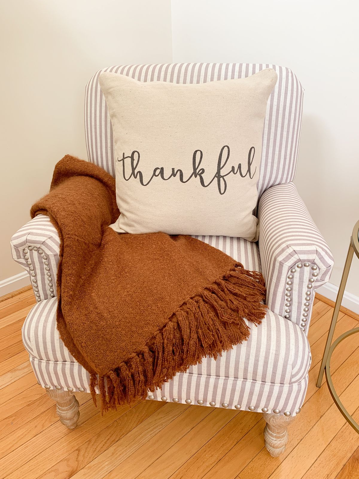 Cozy Fall Accent Chair Decor