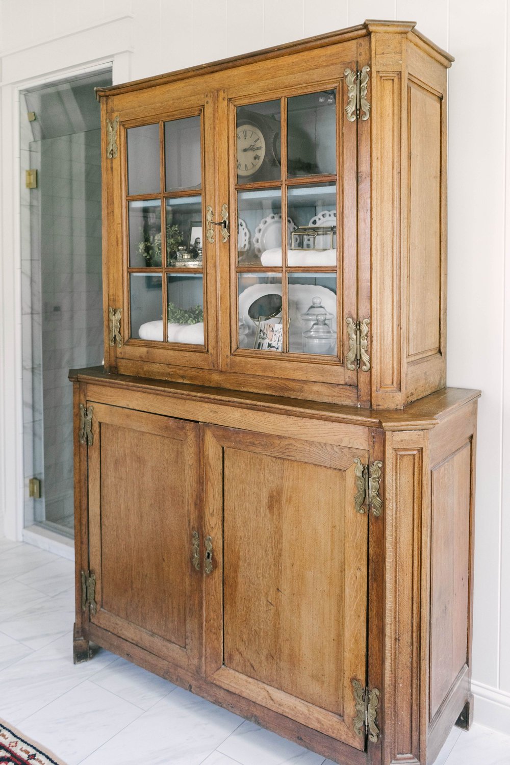 Vintage Dining room hutch via Farmhouse Living