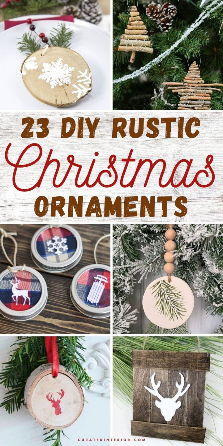 23 DIY Rustic Christmas Ornaments to Hang on Your Tree