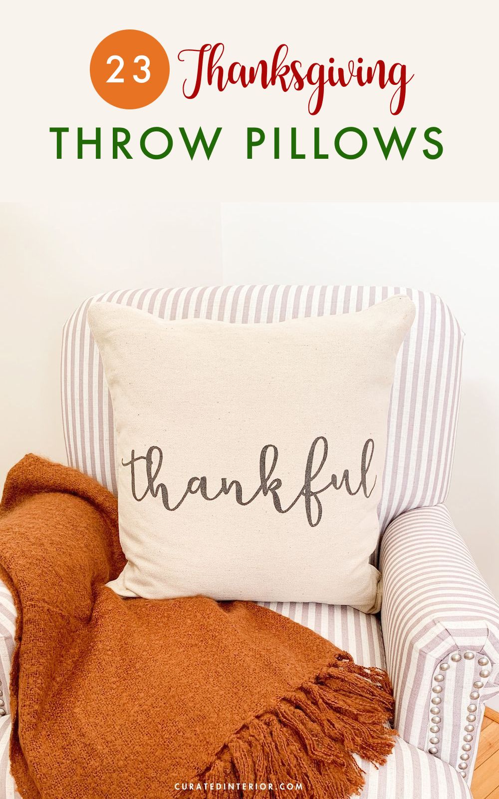 23 Thanksgiving Throw Pillows You'll Love!