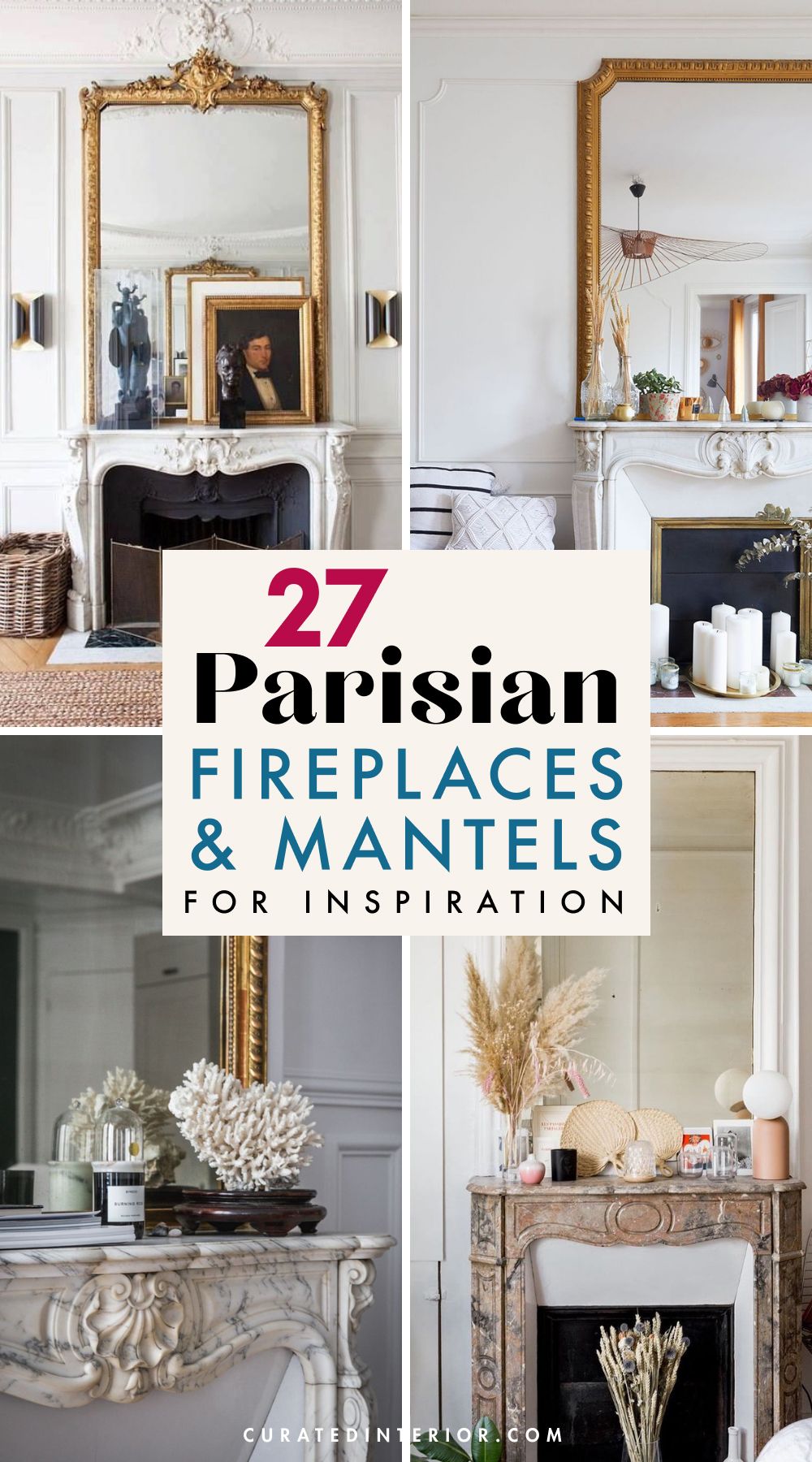 27 Parisian Fireplaces and Mantels for Inspiration