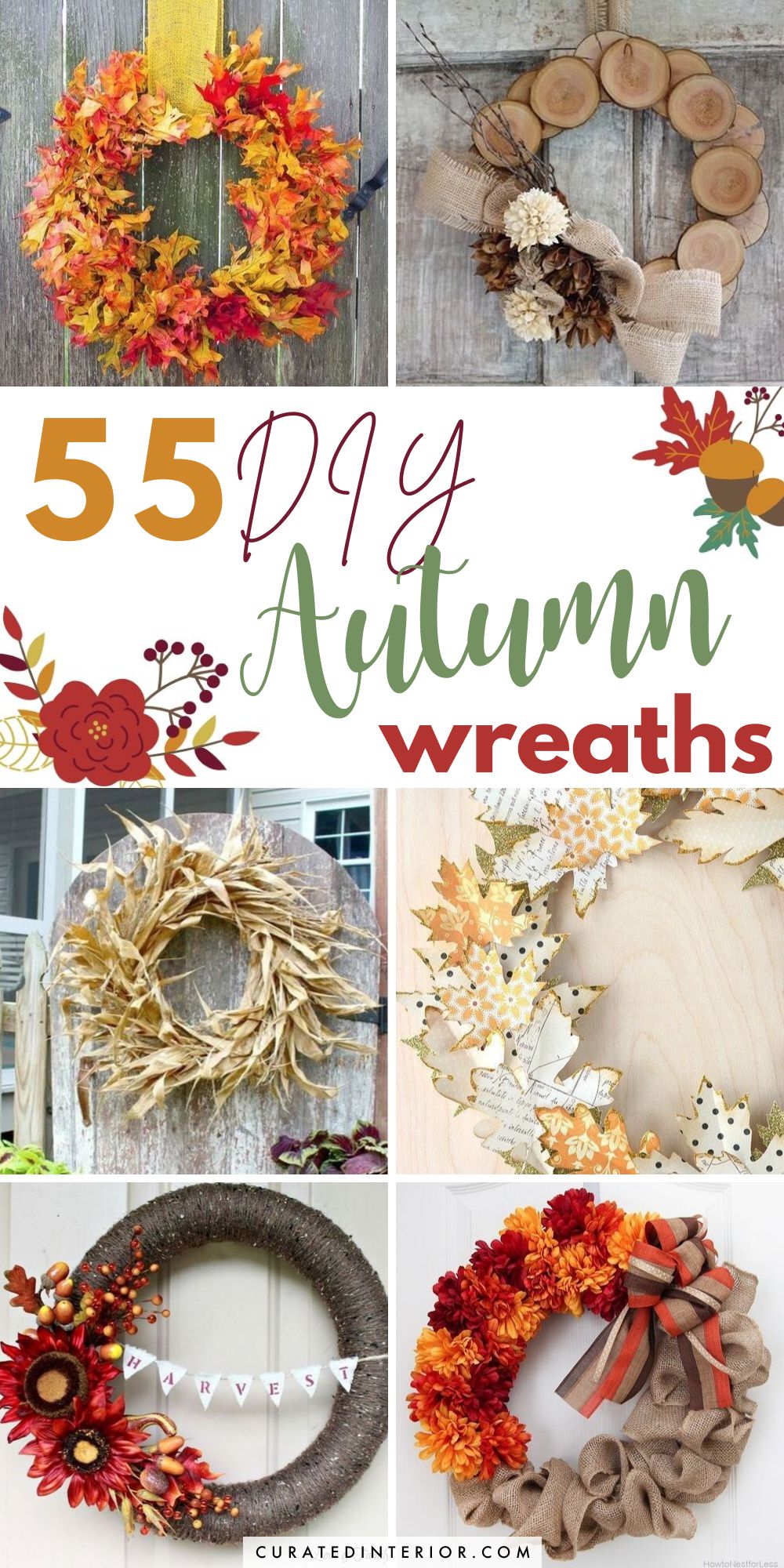 55 DIY Autumn Wreaths You'll Love Making this Fall!