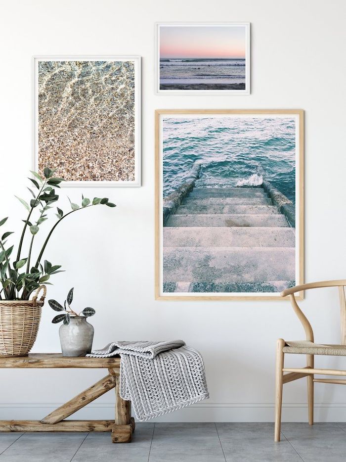 Beach photographic prints for wall via etsy