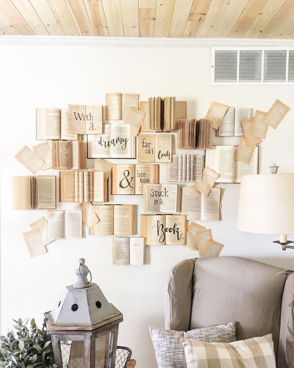 DIY Book Wall via Tootie