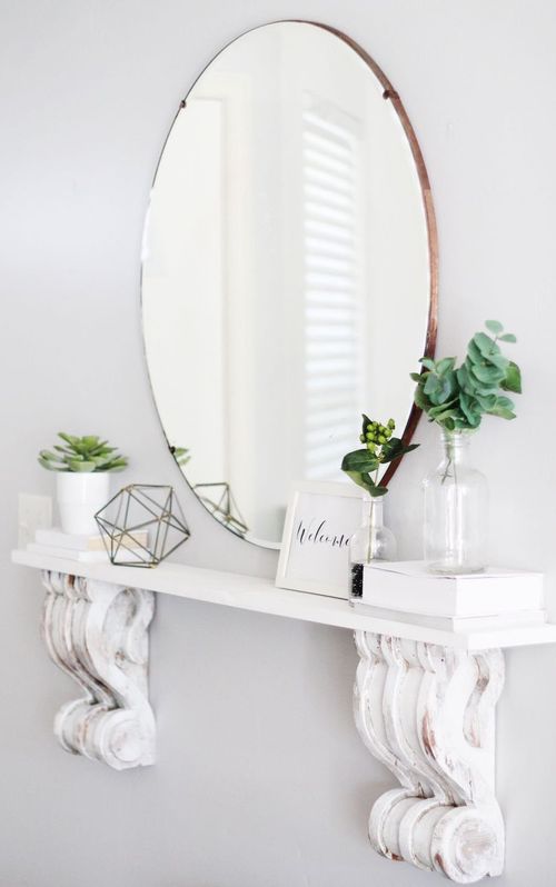 DIY Corbel Shelf via maymeandmom