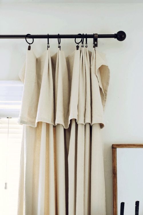 DIY Drop Cloth Curtains via michealadianedesigns