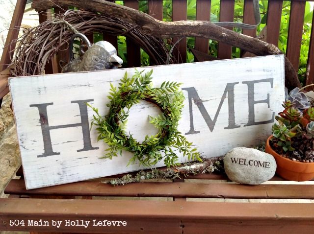 DIY Farmhouse Home Sign via 504main