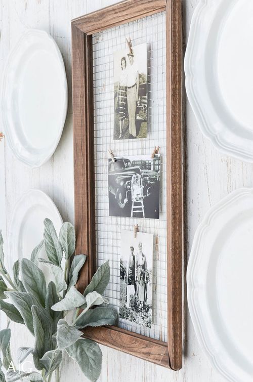 DIY Farmhouse Picture Frame via andersonandgrant