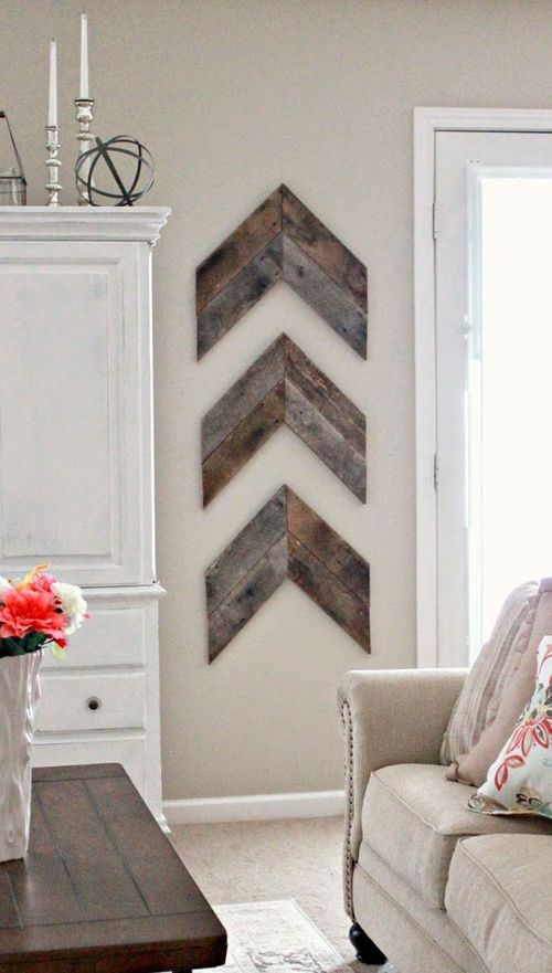 DIY Farmhouse Wood Arrows for Wall via little-brick-house